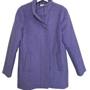 J. Crew Women’s Size 2 Purple Wool Poly Blend City Coat F5325